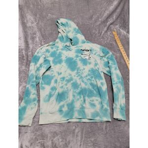 Neon Riot‎ NASA men's Sweatshirt Hoodie Medium Blue Tie Dye